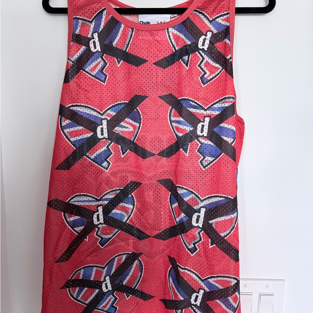 WWE Red and Blue Graphic Tank Top